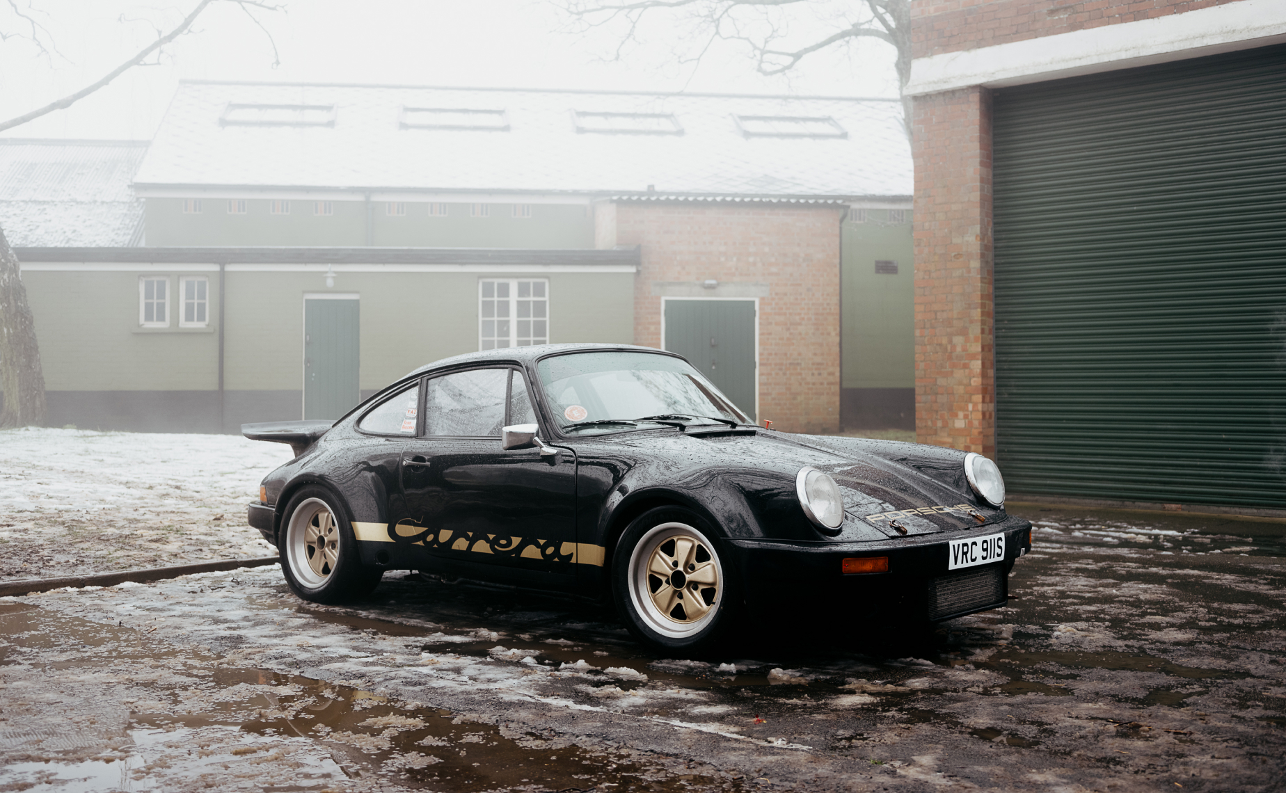 Image of the front of a vintage datsun