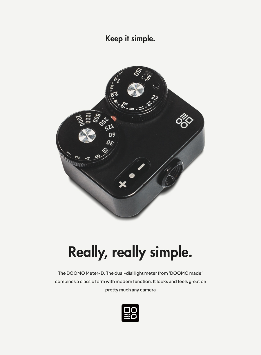 A Mockup magazing ad for the Doomo Meter